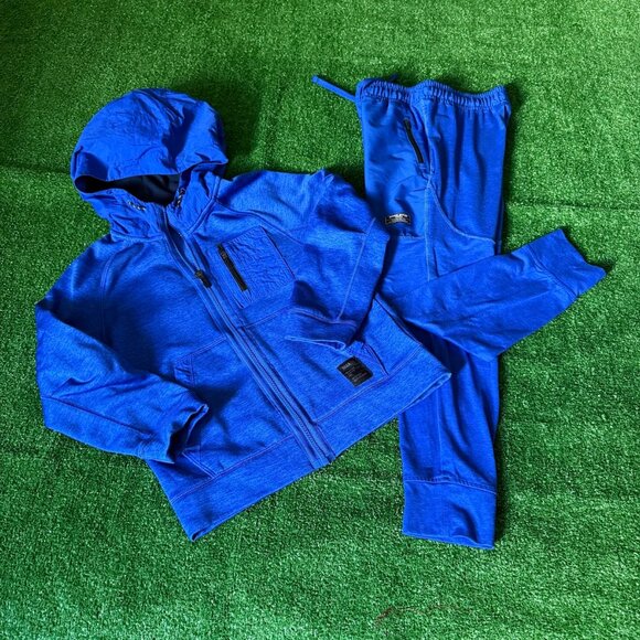 Athletic Works Driworks Fleece Blue Full Zip Hoodie & Jogger Set Youth Size M - Picture 1 of 16